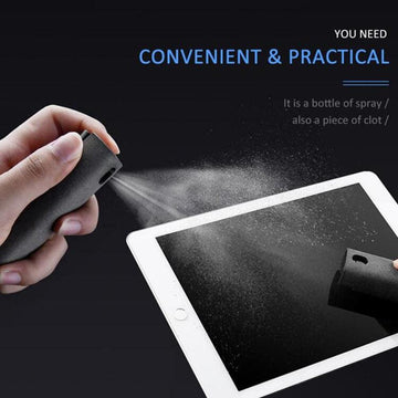 2 In 1 Phone Computer Screen Cleaner Kit For Screen Dust Removal Microfiber Cloth Set-pamma store