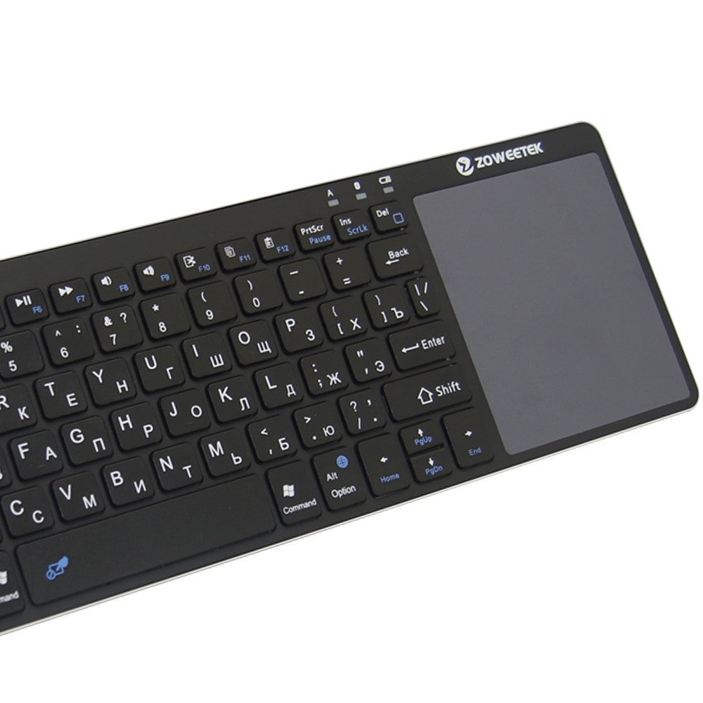 Zoweetek k12bt-1 Mini Wireless Bluetooth Keyboard Russian English Spanish Touchpad For Smart Tv Box Pc Android Phone Pad-pamma store