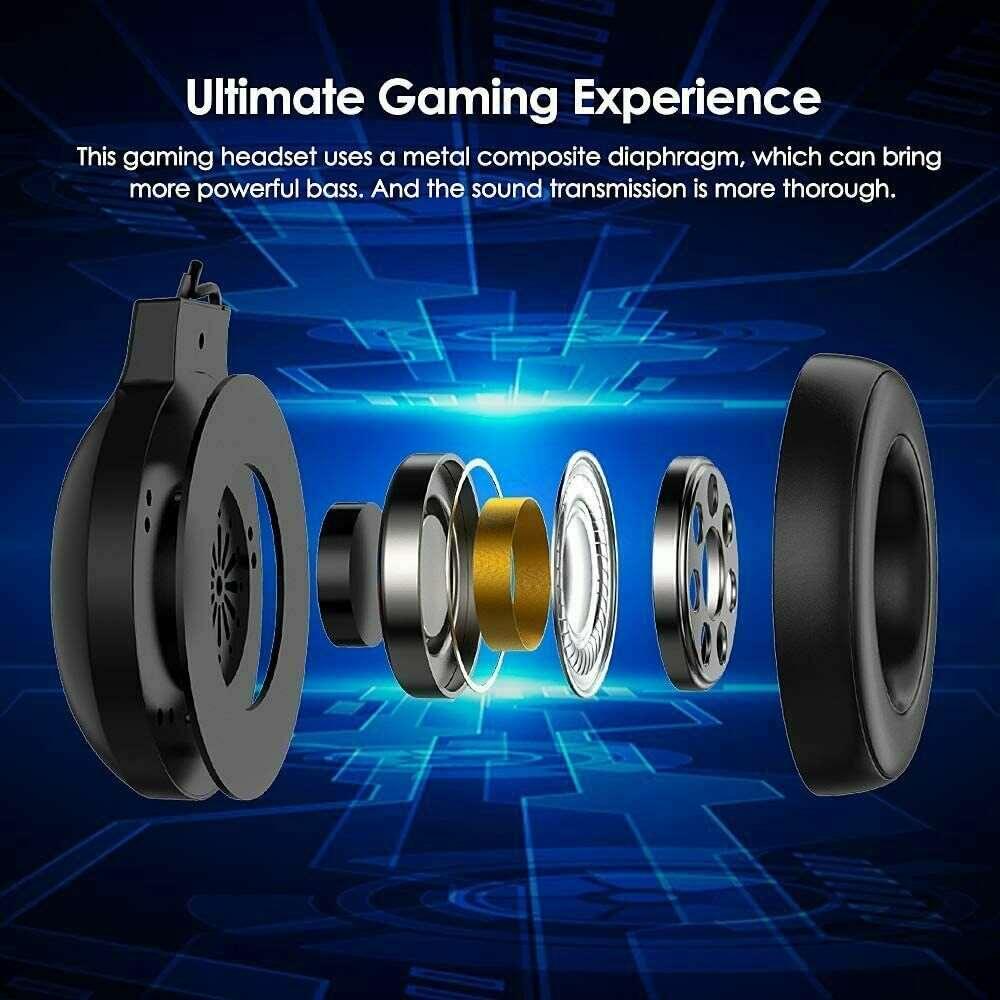 3.5mm Gaming Headset With Mic Headphone For PC Laptop Nintendo PS4-pamma store