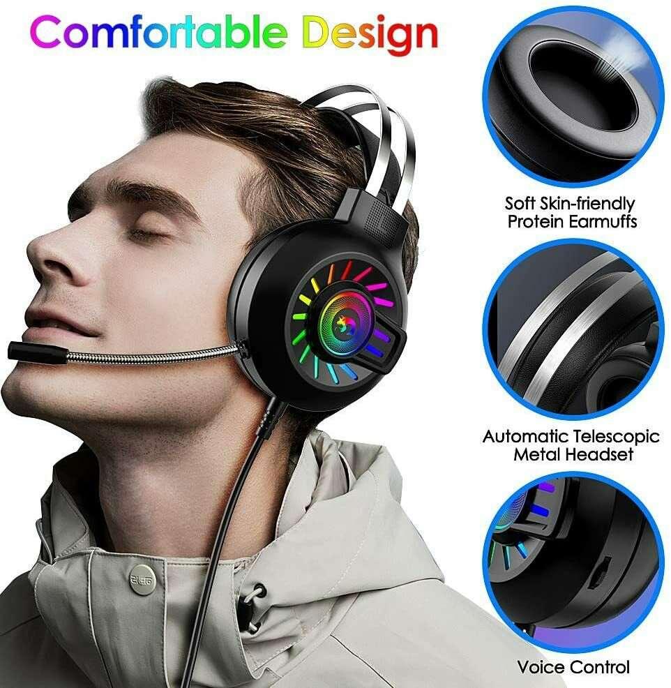 3.5mm Gaming Headset With Mic Headphone For PC Laptop Nintendo PS4-pamma store