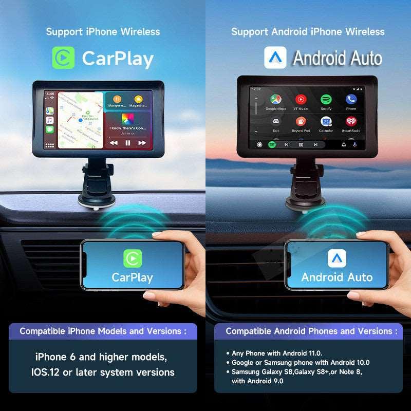 7 IPS Car Smart Screen Wireless Carplay Auto Mobile Phone Projection Screen Navigation-pamma store