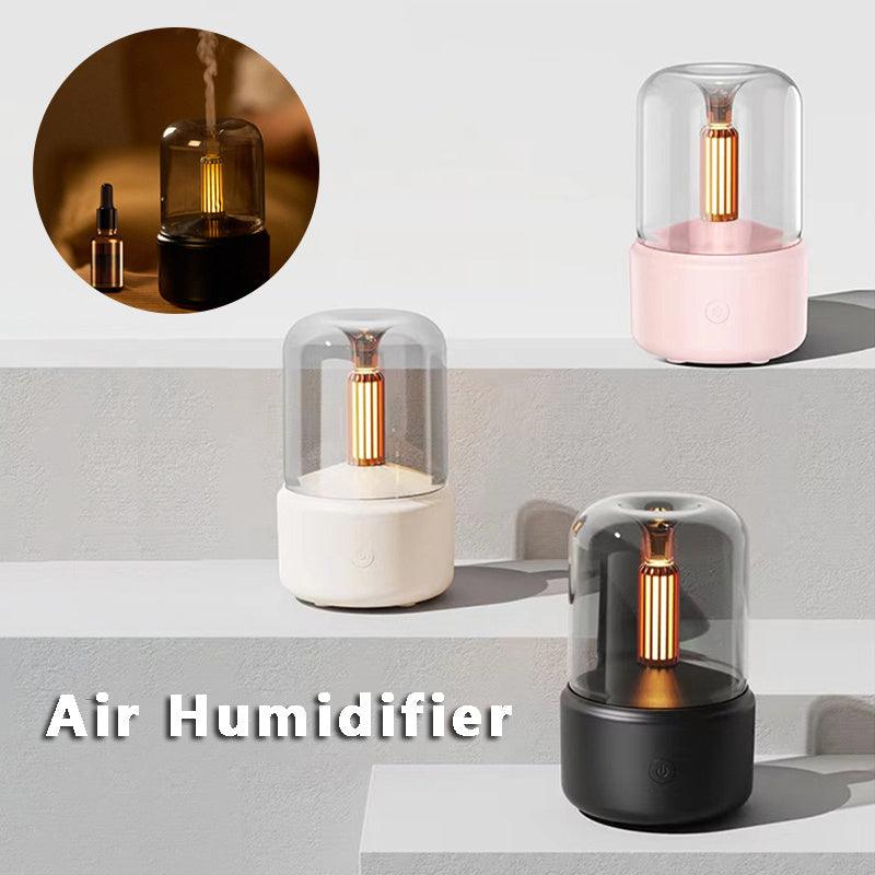 Atmosphere Light Humidifier Candlelight Aroma Diffuser Portable 120ml Electric USB Air Humidifier Cool Mist Maker Fogger 8-12 Hours With LED Night Light-pamma store