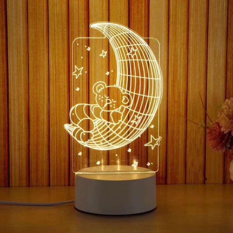 Bedroom bedside creative electronic night light-pamma store