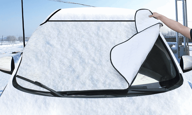 Car snow block front windshield antifreeze cover winter front gear snowboard windshield snow cover frost guard-pamma store