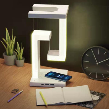 Creative Smartphone Wireless Charging Suspension Table Lamp Balance Lamp Floating For Home Bedroom-pamma store