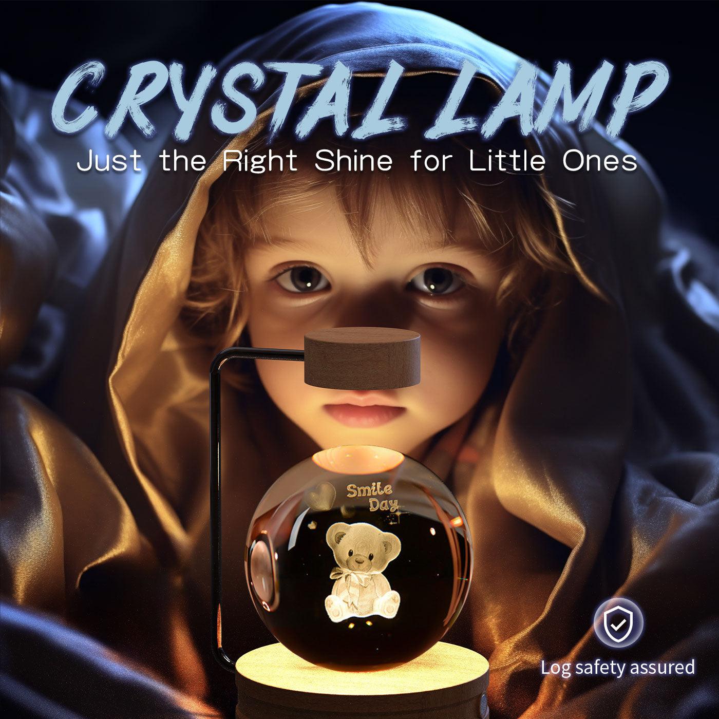 Crystal Ball Cosmic Dinosaur Indoor Night Light USB Power Warm Bedside Light Birthday Gift Night Lamp-pamma store