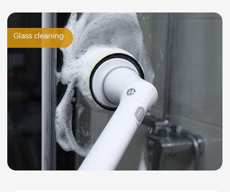 Electric Scrubber Cleaning Wall Long Handle Elbow Telescopic Multifunction Cleaning Brush-pamma store