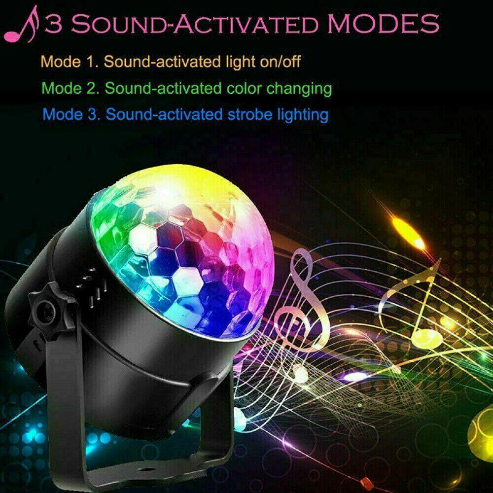 Disco Party Lights Strobe LED DJ Ball Sound Activated Bulb Dance Lamp Decoration-pamma store