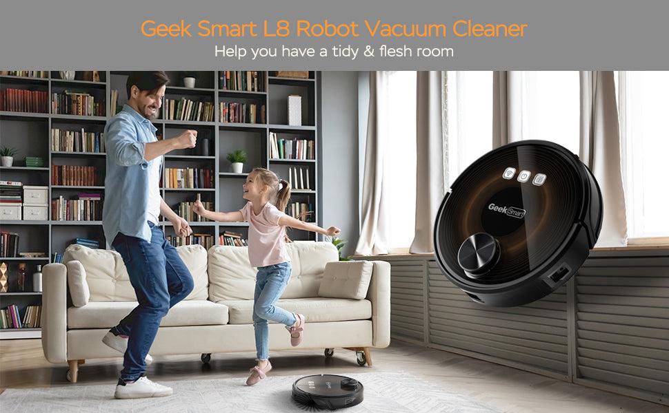 Geek Smart L8 Robot Vacuum Cleaner And Mop, LDS Navigation, Wi-Fi Connected APP, Selective Room Cleaning,MAX 2700 PA Suction, Ideal For Pets And Larger Home.Banned From Selling On Amazon-pamma store