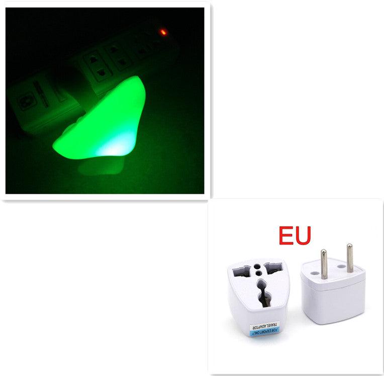 LED Night Light Mushroom Wall Socket Lamp EU US Plug Warm White Light-control Sensor Bedroom Light Home Decoration-pamma store