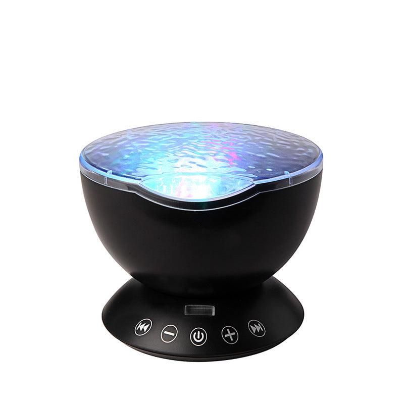 Ocean Wave Projector LED Night Light Remote Control TF Cards Music Player Speaker Aurora Projection-pamma store