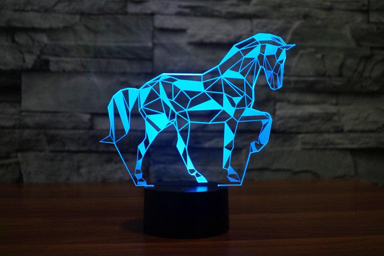 Puzzle Horse 3D Light, Colorful Touch LED Vision-pamma store