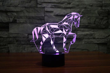 Puzzle Horse 3D Light, Colorful Touch LED Vision