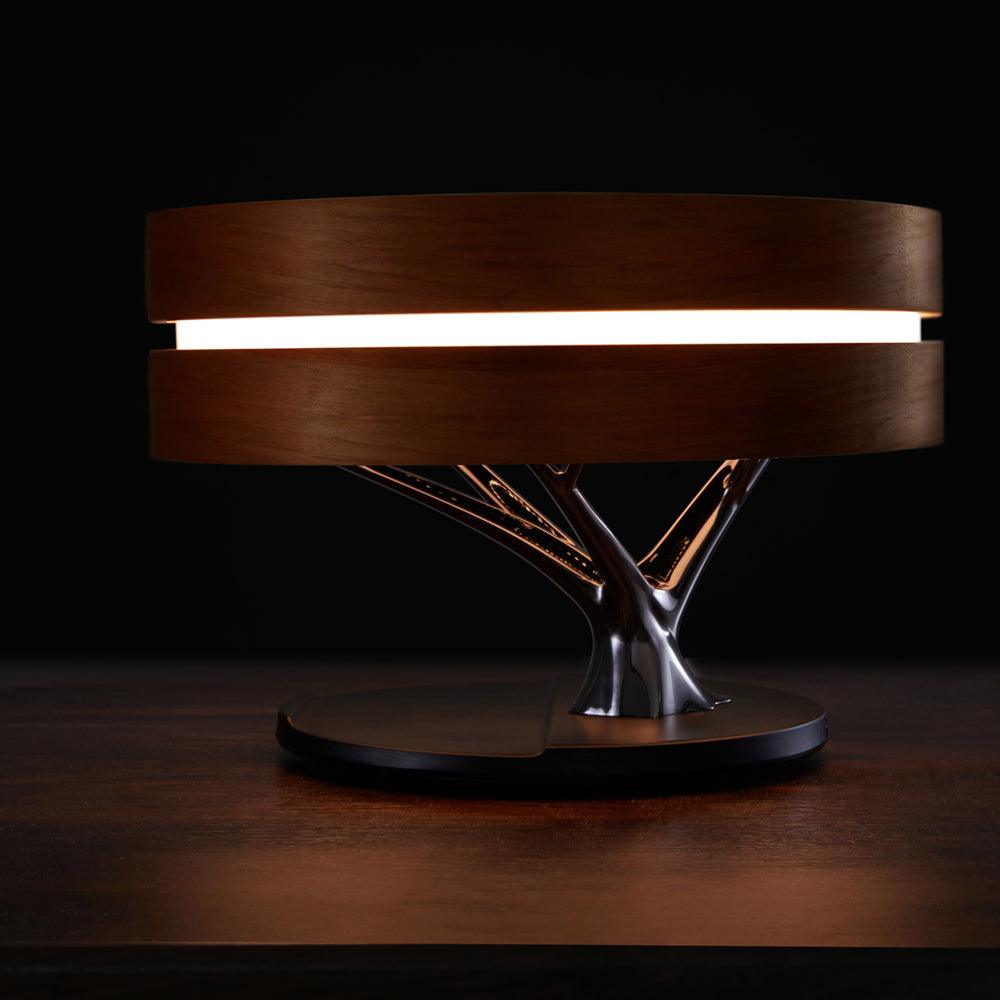 Round Intelligent Music Bluetooth Speaker Bed Lamp WiFi Circle Tree Of Led Light Wireless Charging For Living Room-pamma store