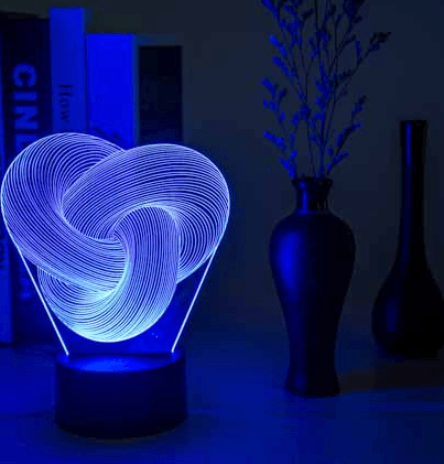 Twist Abstract LED 3D Night Light Touch Colorful Acrylic 3D Table Lamp Decoration Lighting Baby Sleeping Mood Lamp Best Gift-pamma store