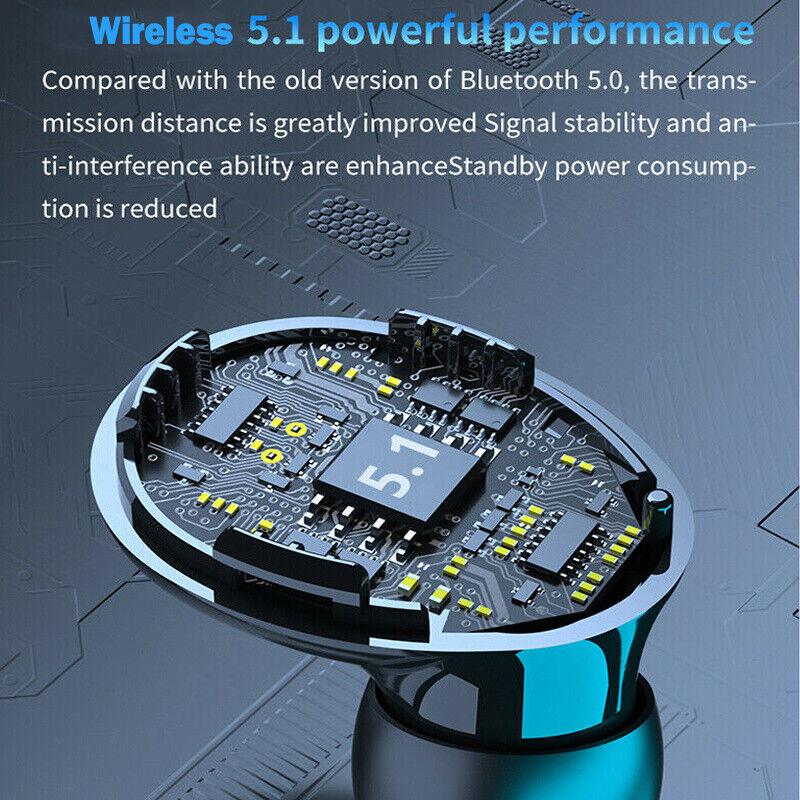 TWS Wireless Earbuds Bluetooth 5.0 Waterproof Headset Headphones Bluetooth Earphones Sport Waterproof Headset-pamma store