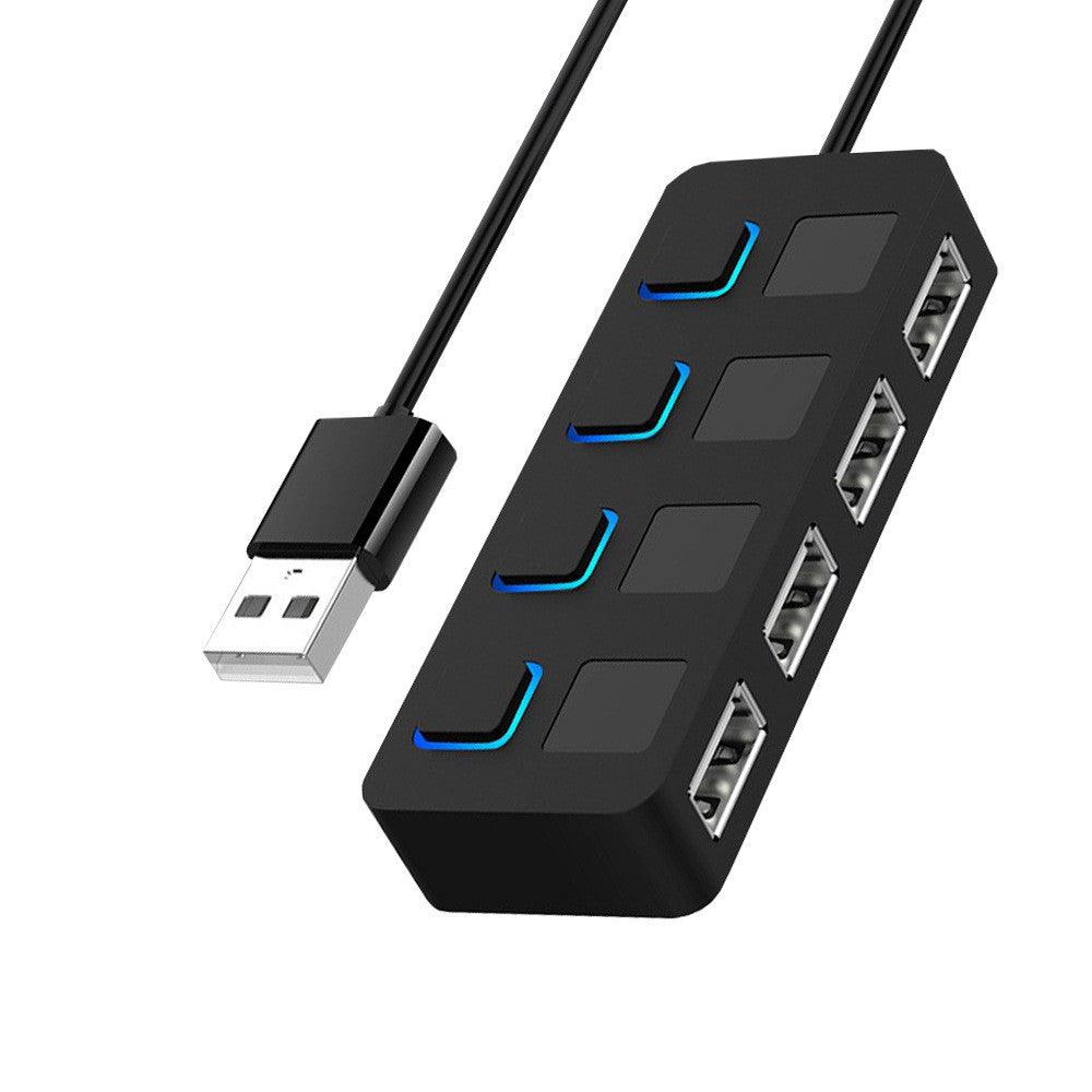 USB 2.0 HUB Multi USB Splitter 4 Expander USB Power Adapter Indicator Power USB Drives For Laptop PC-pamma store