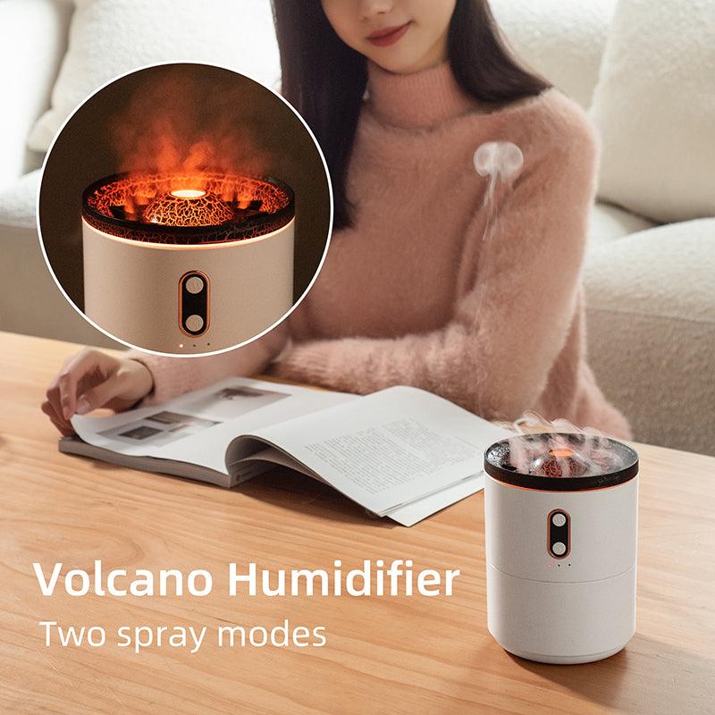 Volcanic Flame Aroma Essential Oil Diffuser USB Portable Jellyfish Air Humidifier Night Light Lamp Fragrance Humidifier-pamma store