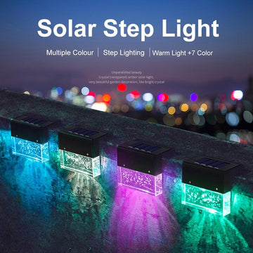 Waterproof New RGB LED Solar Light Step Fence Light-pamma store