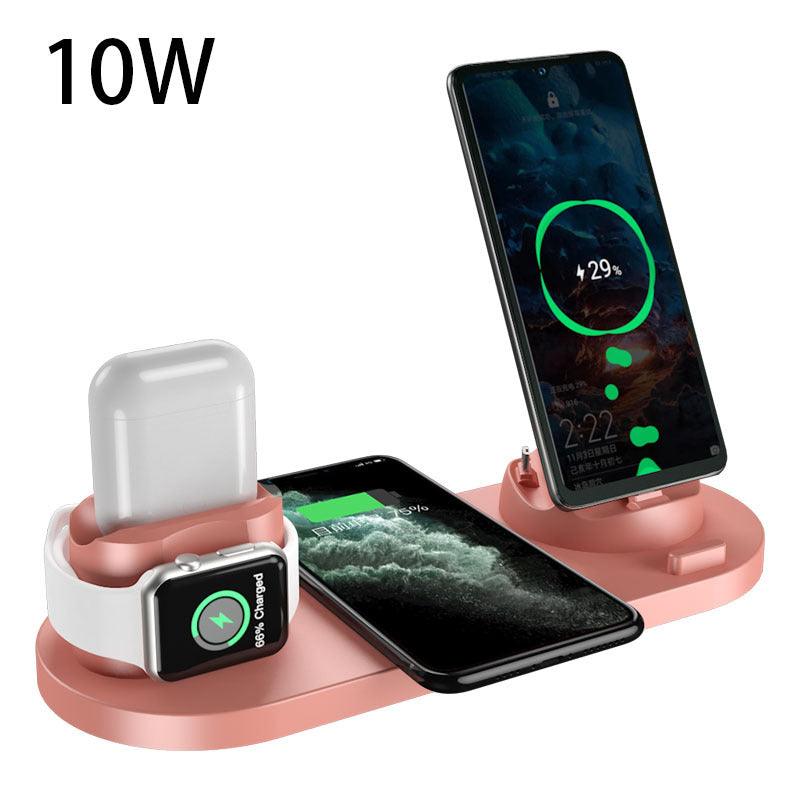 Wireless Charger For IPhone Fast Charger For Phone Fast Charging Pad For Phone Watch 6 In 1 Charging Dock Station-pamma store