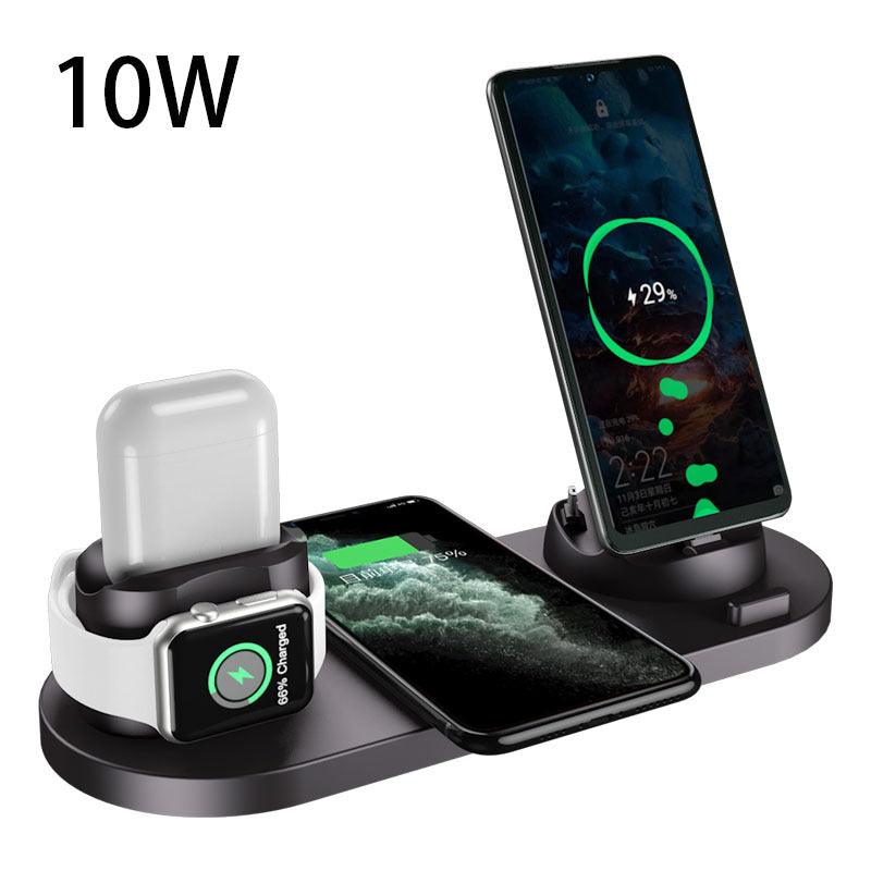 Wireless Charger For IPhone Fast Charger For Phone Fast Charging Pad For Phone Watch 6 In 1 Charging Dock Station-pamma store